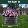 3-Pack 2x2x1Ft Galvanized Metal Raised Garden Beds, Round Planter Box for Vegetables,Herbs&Outdoor Gardening,Black/Primary Color - 3 of 4
