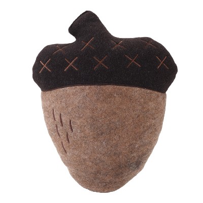 Lakeside Harvest Acorn Shape Throw Pillow for Indoors - Autumn Accent Cushion