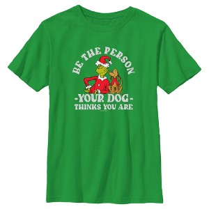 Boy's Dr. Seuss Grinch Christmas Be the Person T-Shirt - 1 of 4