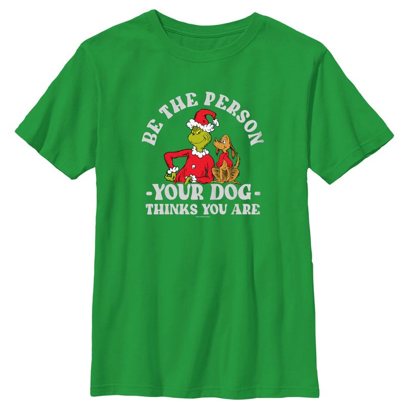 Boy's Dr. Seuss The Grinch Christmas Be the Person T-Shirt, 1 of 5