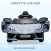 Ride on Sports Car 12V Battery Powered Car for Kids Licensed Corvette Toddles Electric Car Toy with Remote Control - 3 of 4