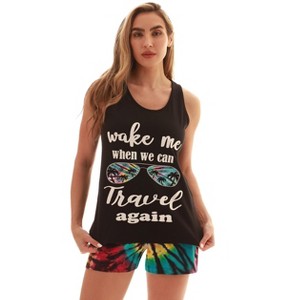 Just Love Womens Tank & Short Cute Pajama Set - Ribbed PJ Sets Sleepwear Loungewear - 1 of 4