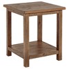 20" Distressed Java Wood End Table with Lower Shelf, Perfect for Rustic and Cozy Living Spaces - 2 of 4
