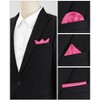 INSPIRE CHIC Men's Wedding Party Solid Color Self-Folded Pocket Squares - 4 of 4