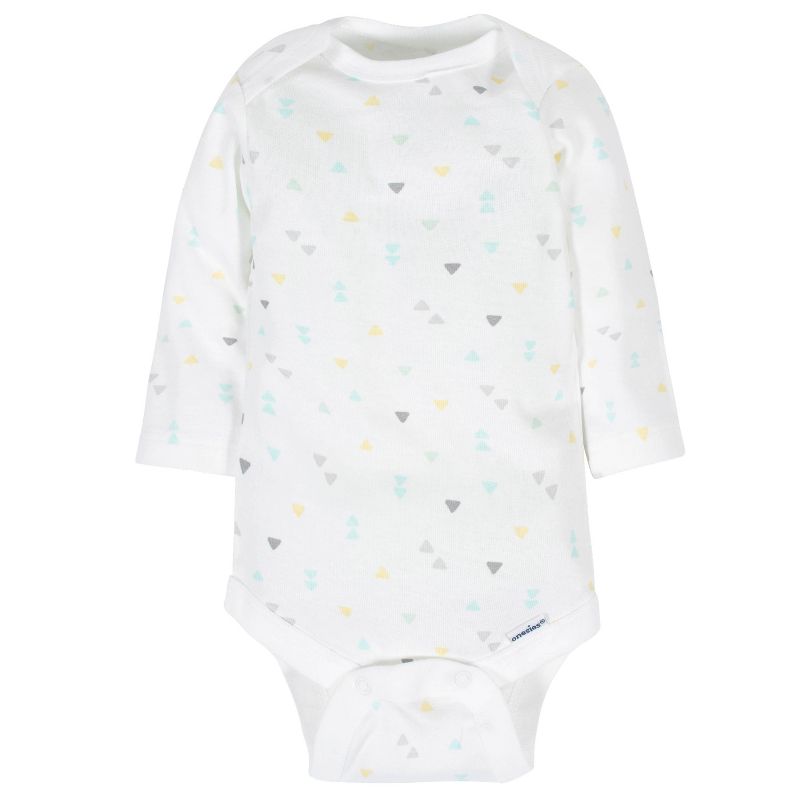 Gerber Baby Neutral Long Sleeve Onesies Bodysuits, 6-pack, 2 of 10