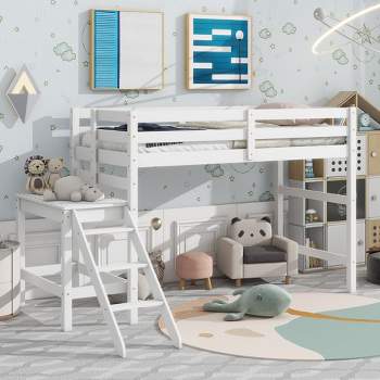 Loft Bed with Platform and Ladder - ModernLuxe
