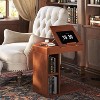 Tribesigns Vintage C-Shaped End Table with Adjustable Top, Chair Side Table for Living Room, Bedroon, Sofa Side, Easy Assembly, Walnut Brown - 2 of 4