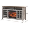 TOBILI 55 inch TV Media Stand with Fireplace Inserts Heater,Gray Wash Color - 2 of 4