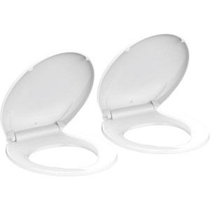 Toilet Seat Round,/Elongated Toilet Lid Soft-Slow Close, Heavy Duty Toilet Seat, Easy to Install, Universal Fit - 1 of 4