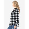 Woman Within Plus Size Pintucked Flannel Shirt - 4 of 4