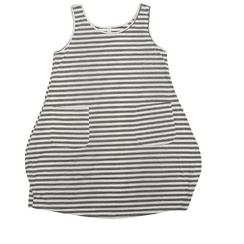 Agnes Orinda Women s Plus Size Sleeveless Soft Crew Stripe