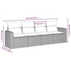 vidaXL Garden Sofa Set Black PE Rattan 4 Piece Set Modular - 3 of 3