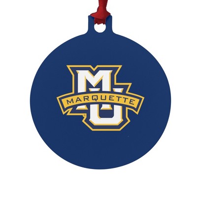 Marquette University Primary Logo Aluminum Holiday Christmas Tree Ornament