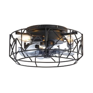 Airsurfer 12.5-Inch Black Low Profile Ceiling Fans with Remote - 1 of 4
