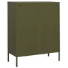 vidaXL Storage Cabinet Olive Green 31.5"x13.8"x40" Steel - 4 of 4