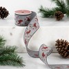 Northlight Gray and Red Cardinal Wired Craft Christmas Ribbon 2.5" x 10 Yards - 2 of 4
