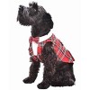 Parisian Pet 'Tartan Tuxedo White/Red' for Dogs and Cats, Stylish Christmas Formal Wear, Designer Pet Tuxedo - 3 of 4