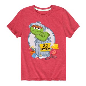 Boys' - Sesame Street - Oscar Go Away Short Sleeve Graphic T-Shirt - 1 of 4