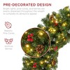 Best Choice Products Pre-Lit Christmas Wreath w/Berries & Pinecones, Large Artificial Indoor/Outdoor Décor, Plug-in - 2 of 4
