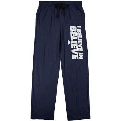 Ted Lasso I Believe In Believe Quote Men's Navy Blue Sleep Pajama Pants