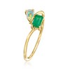 RS Pure by Ross-Simons Opal and .20 Carat Emerald Toi Et Moi Ring in 14kt Yellow Gold - 3 of 4