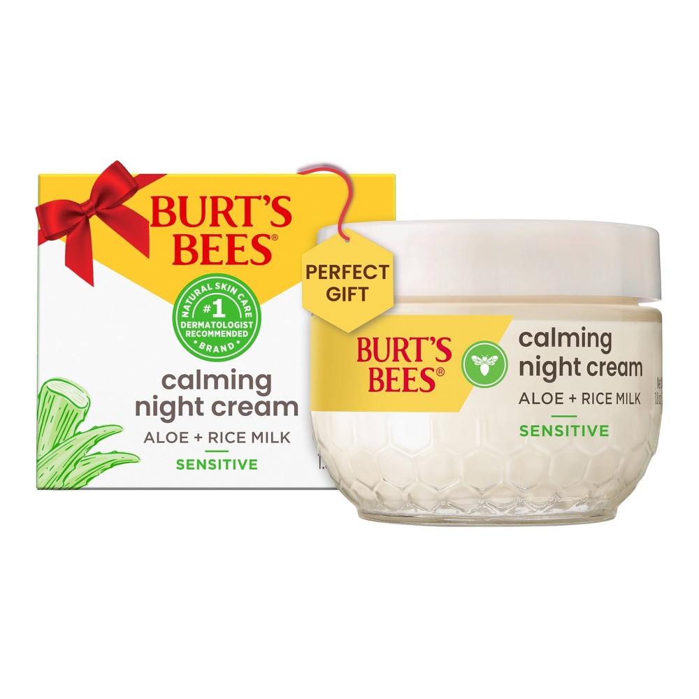 Photos - Cream / Lotion Burts Bees Burt's Bees Night Cream for Sensitive Skin - 1.8oz 