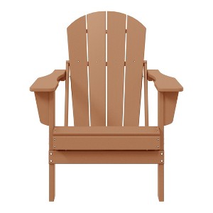 WestinTrends Malibu HDPE Outdoor Patio Folding Poly Adirondack Chair - 1 of 4