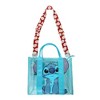 Lilo & Stitch Clear Blue Glitter Print Tote With Detachable Strap - 2 of 4