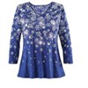 Collections Etc Snow Flurries V-neck Top - 4 of 4