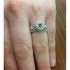 Pompeii3 3/8ct Vintage Diamond Engagement Ring 14K White Gold - 3 of 4