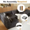Dolonm 117" Modular Combination Sofa, Boneless Compression L-shaped Sofa, Corduroy, 5 Seats, No Assembly Required,for Living Rooms - 4 of 4