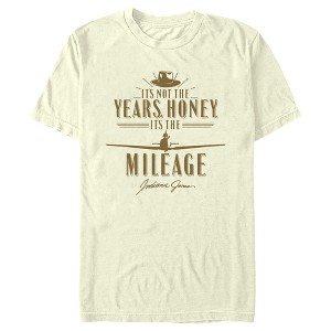 Men's Raiders of the Lost Ark It's Not the Years Honey It's the Mileage Gold T-Shirt - 1 of 4