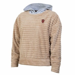 NCAA Indiana Hoosiers Women's Oatmeal Fashion Hooded Sweatshirt - 1 of 3