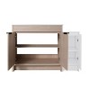 NicBex Bathroom Vanity with Ceramic Sink,Bathroom Sink Vanity with Storage Cabinets,Bathroom Sink Cabinet for Bathroom,White/Brown - 4 of 4