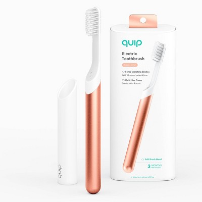 quip Metal Electric Toothbrush Starter Kit - 2-Minute Timer + Travel Case - Copper