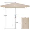 Hyleory 8' x 10' Rectangular Patio Umbrellas for Outdoor, Large Outdoor Patio Umbrellas with 6 Sturdy Ribs for Market, Garden, Pool - 4 of 4
