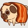 Junior's Design By Humans Puglie Bacon Strip By Puglie T-Shirt - 2 of 3