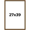 PosterPalooza | Flat Gold Picture Frame - UV Acrylic, Foam Board Backing, Hanging Hardware - 2 of 4