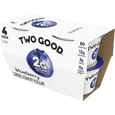 Two Good Blueberry Greek Low Fat Yogurt - 4ct/5.3oz Cups