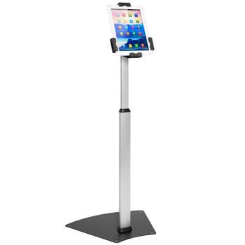 Mount-It! Height Adjustable Anti-Theft Tablet Floor Stand Kiosk | Locking Tablet Mount Stand for iPad, Galaxy, Surface Go & Other 7.9"- 10.9" Tablets