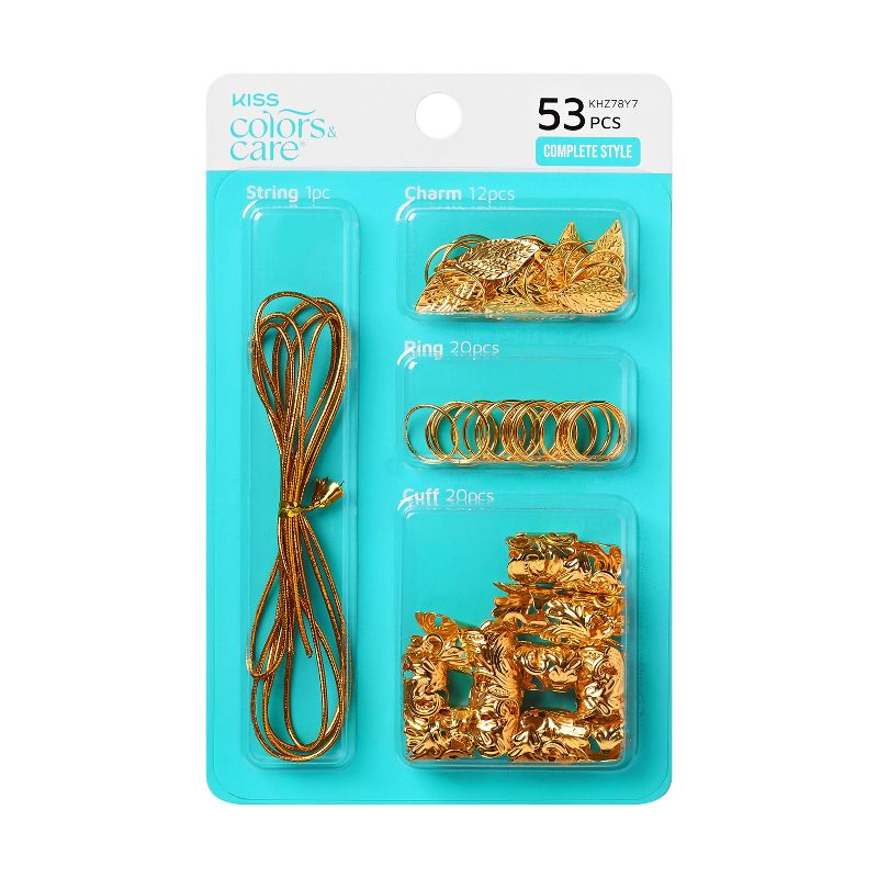 KISS Products Color &#38; Care Charming Braid Set Leaf Hair Clips - 53ct, 1 of 6