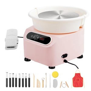 VEVOR Pottery Wheel, 11 inch Pottery Forming Machine, 350W Electric Wheel for Pottery with Foot Pedal and LCD Touch Screen, Pink - 1 of 4