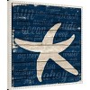22"x22" Coastal Wonder II Starfish by Gina Ritter Framed Canvas Wall Art Print White - Amanti Art: Beach Theme, Ocean Decor, Cerulean Boards - 2 of 4
