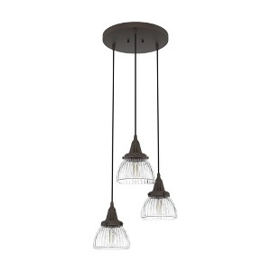 Hunter Fans 7" Onyx Bengal Ceiling Light Cluster - Stylish Metal Fixture with Dimmable Finish for Indoor Use - 1 of 3
