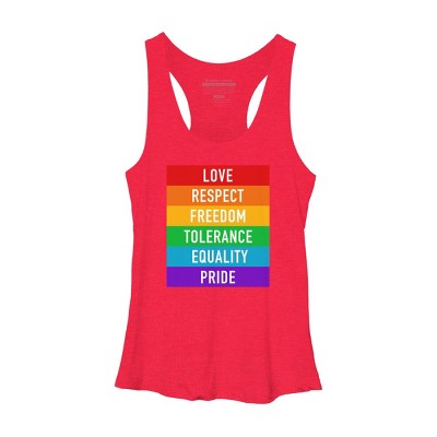 Adult Design By Humans Pride Rights Motto By PINHEAD66 Racerback Tank Top
