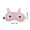 Unique Bargains Soft Sleep Mask Love Eyes Pink 1 Pc - 4 of 4