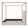 Polibi Modern Luxury Metal Canopy Bed with Corduroy Upholstered Tall Headboard - 3 of 4