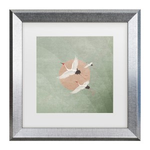Trademark Fine Art - Emel Tunaboylu  Turnalar Yosun Yesili Matted Framed Art - 1 of 4