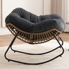 Lyngins Modern Indoor Leisure Rocking Chair with Thicken Seat Cushion,Comfy Accent Reclining Chair for Living Room,Nursery - 3 of 4