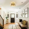 IHOMEADORE 15.4" Modern Gold 3-Light Semi-Flush Mount Ceiling Lights - 2 of 4